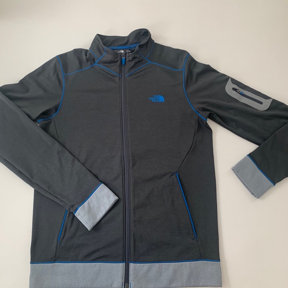 The north face men full zip jacket grey size Small